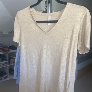 gold Banana Republic tee